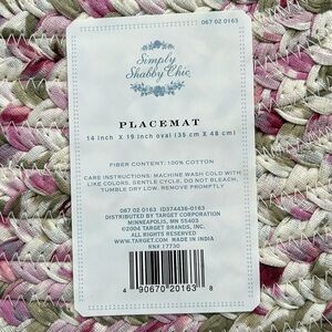 Set of 4 Vintage Simply Shabby Chic Rachel Ashwell Braided Placemats #2